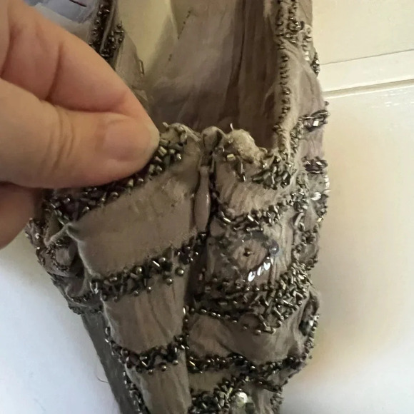 Shyanne Grey Fringe Beaded Western‎ Sleeveless Top Size XL - Picture 7 of 12